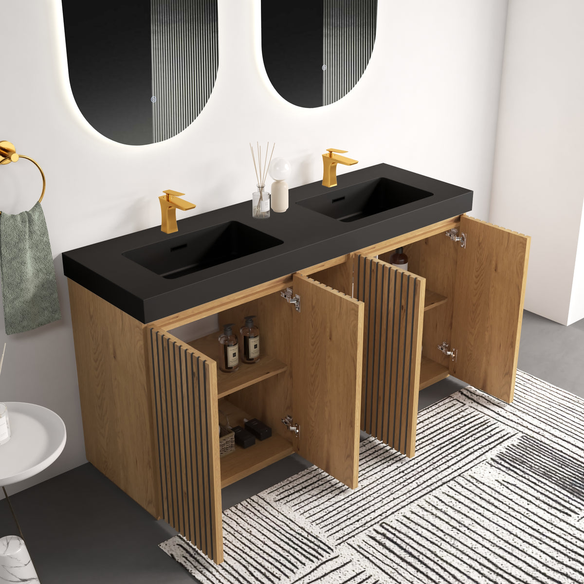 Galan 60F" Knotty Bathroom Vanity