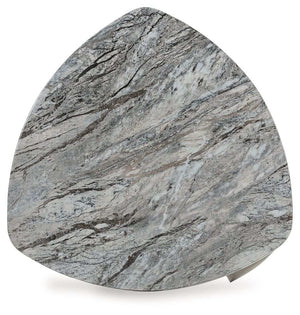 Surmour - Triangle End Table - Gray / Brown - Best Buy Furniture