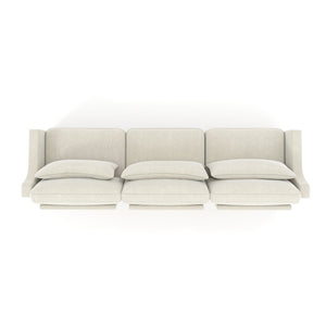 Elegant Sofa With Ergonomic Design And Lumbar Pillows