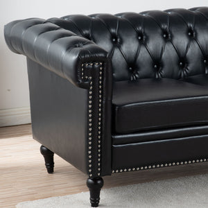 Traditional Square Arm Removable Cushion 3 Seater Sofa