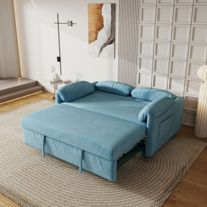 Sofa, Dual Purpose Lounge With Retractable Queen Size Bed