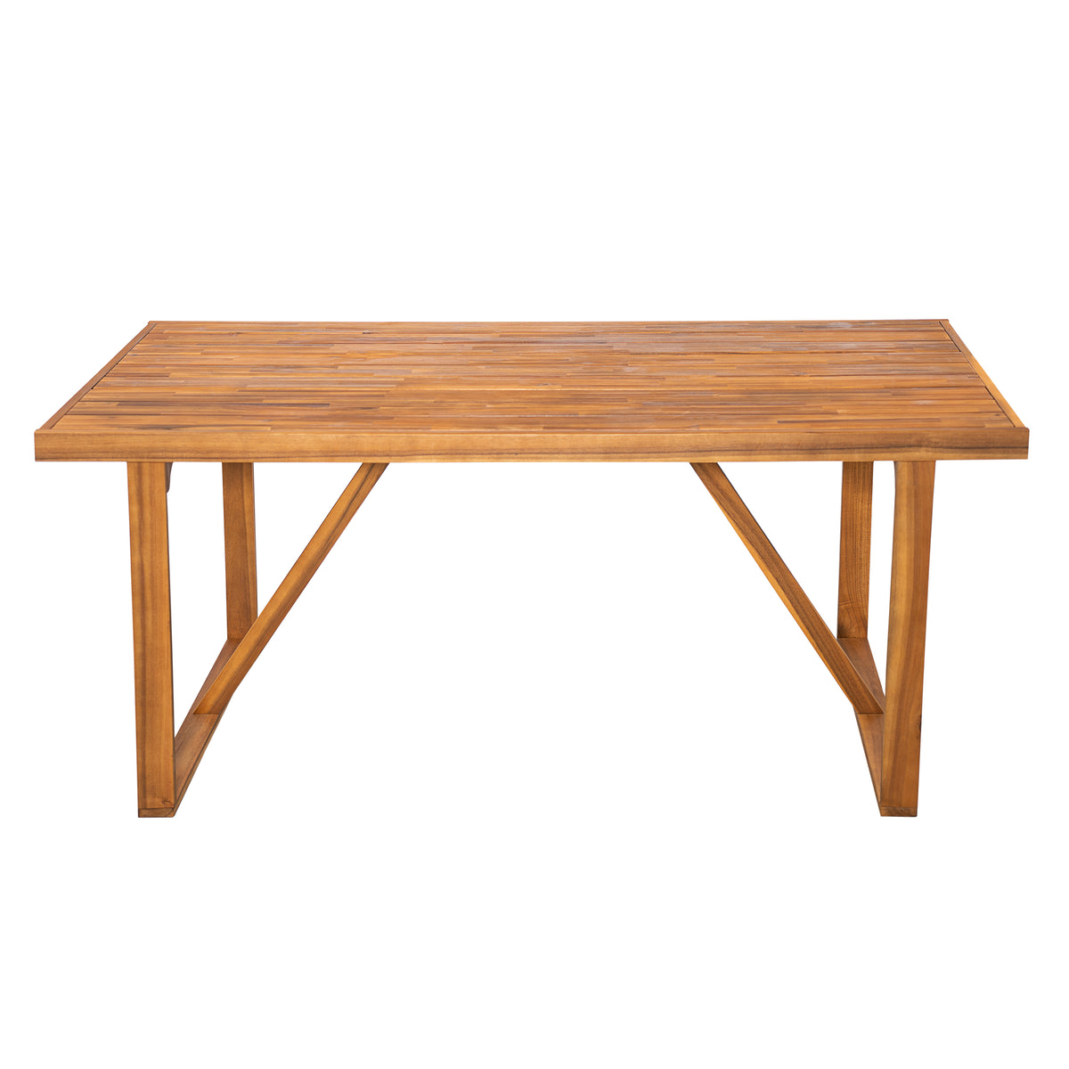 7 Piece Acacia Wood Outdoor Dining Set with Cushions