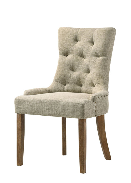 Yotam - Side Chair (Set of 2) - Beige / Oak - Best Buy Furniture