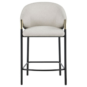 Sloped Arm Counter Stools (Set of 2) - Beige