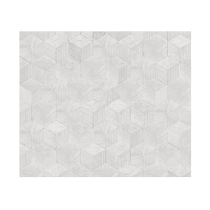 Hexagon Natural Stone Marble Tile, 3D Fluted (Set of 12)