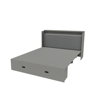 Full Murphy Bed With Storage Drawers, Charging Station, Foldable Panels, And Silent Swivel Wheels