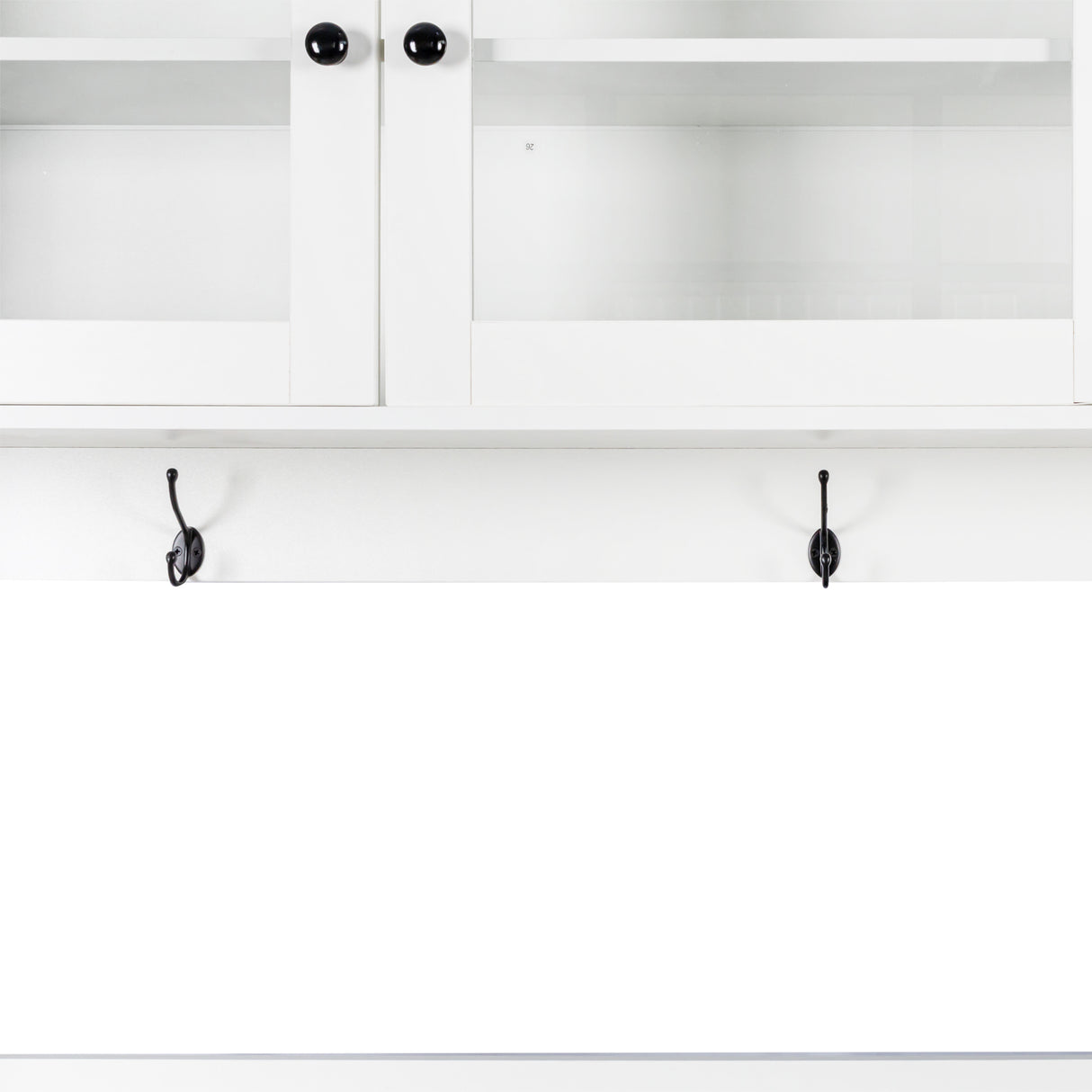 63" W Large Kitchen Hutch Cabinet, Freestanding Pantry Storage