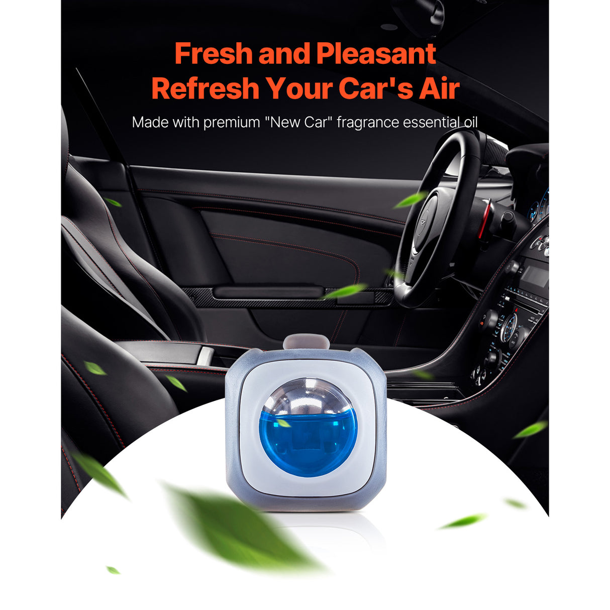 Car Air Freshener 6-Pack New Car Scent Vent Clip 4ml Each