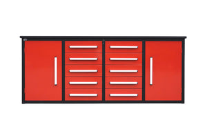 Storage Cabinets With Workbench (With 10 Drawers And 2 Cabinets)