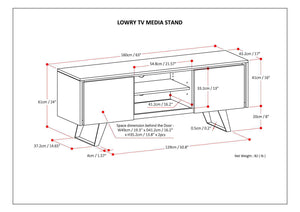 Lowry - TV Media Stand - Rustic Natural Aged Brown