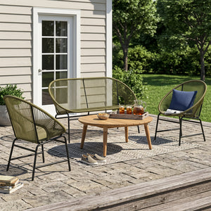 Nusa Outdoor Patio 4-Pcs Chat Set