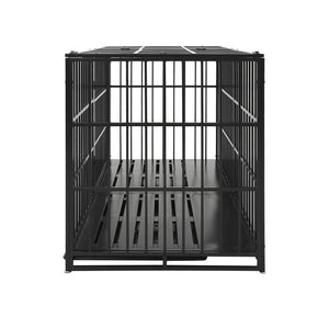 Extra Large Heavy Duty Dog Crate With Removable Pans For Dogs - Black