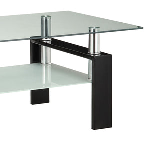 Moriah - 1 Shelf Rectangular Coffee Table - Black