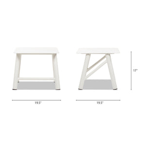Atlas 19.5" Square Outdoor Patio Side Table Light