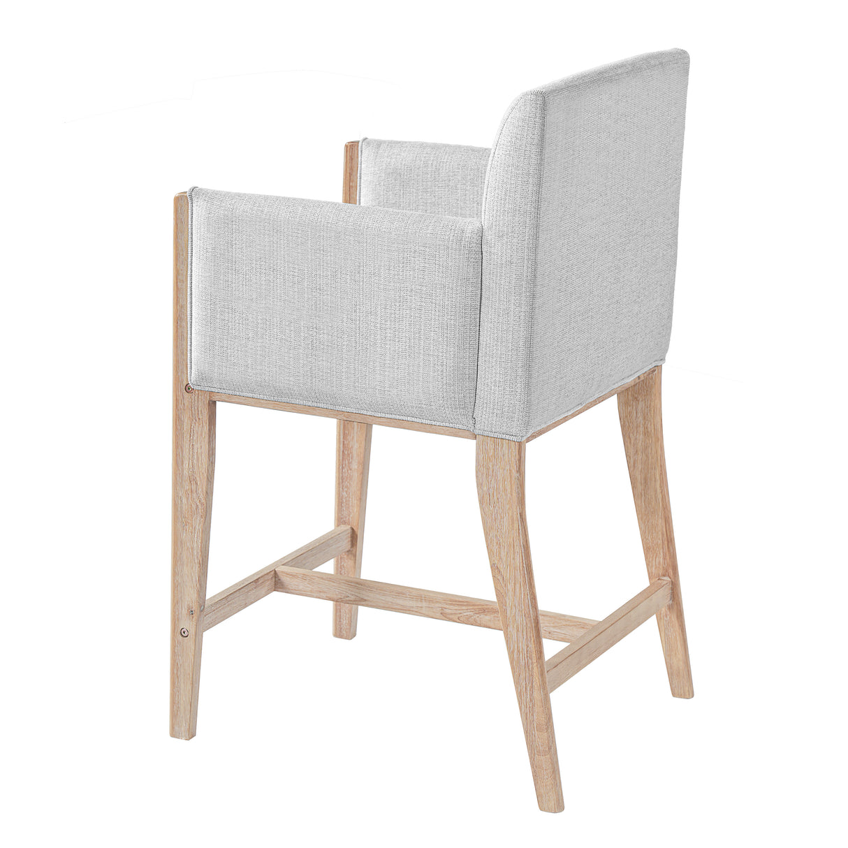 24'' Seat Height Upholstered Counter Stools with Arms - Set of 2