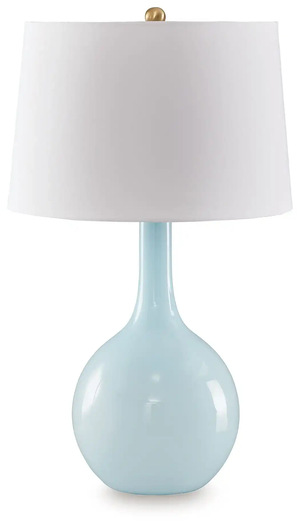 Rylanton - Glass Table Lamp - Aqua - Best Buy Furniture