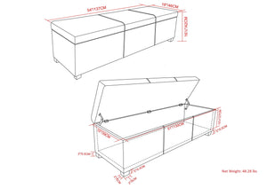 Avalon - Multifunctional Storage Ottoman Bench