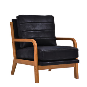 Foil Fabric Wood Armchair