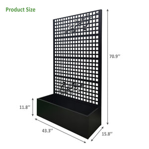 Metal Planter Box with Trellis