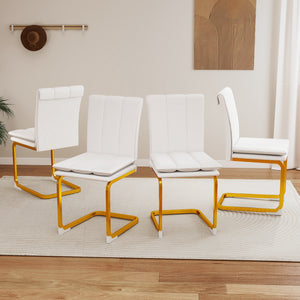 Modern Dining Chairs Set of 4, PU Leather
