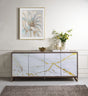 Paavan - Console Cabinet - White / ChampagneChampagne - Best Buy Furniture