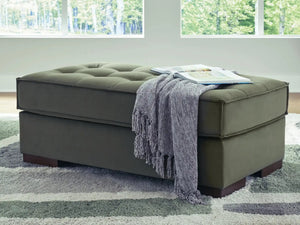 Caspian-Town - Oversized Accent Ottoman - Olive - Best Buy Furniture