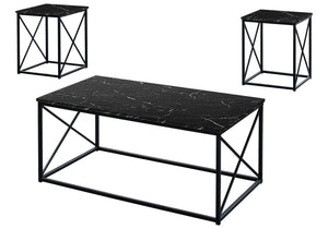 Table Set, Coffee, End, Side, Accent, Living Room, Marble Look Laminate, Contemporary & Modern (Set of 3) - Best Buy Furniture