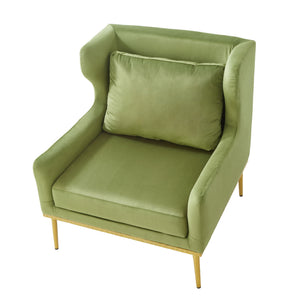 Elegant Curved Armrest Accent Armchair