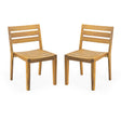 Outdoor Dining Side Chair (Set of 2) - Teak Finish - Best Buy Furniture