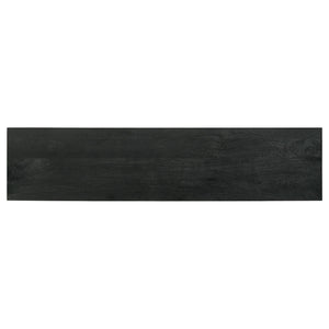 Manaya - 2 Door Stand With Open Shelving And Hidden Storage - Charcoal Black