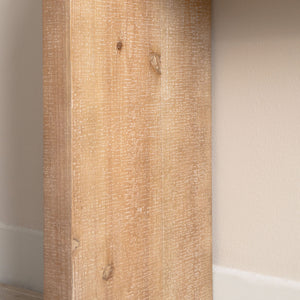 Slim Console Table, Narrow Entryway Table With Bead Detail - Light Natural / Natural