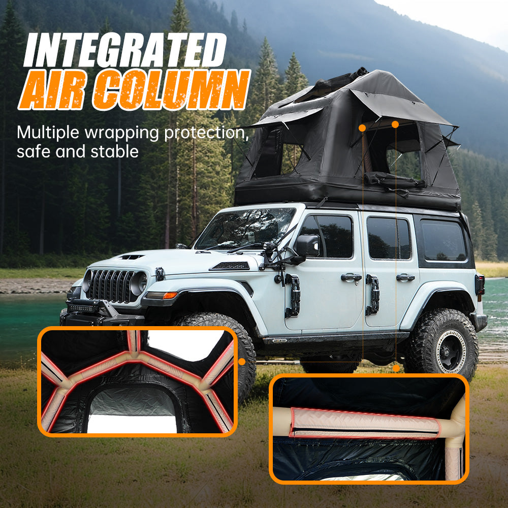 Foldable 2-3 People Amphibious Inflatable Car Roof Top Tent