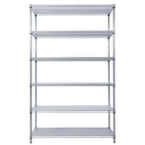 6 Tier 6000Lbs Capacity Nsf Metal Shelf Wire Shelving Unit, Heavy Duty Adjustable Storage Rack With Wheels & Shelf Liners For Commercial Grade Utility Steel Storage Rack