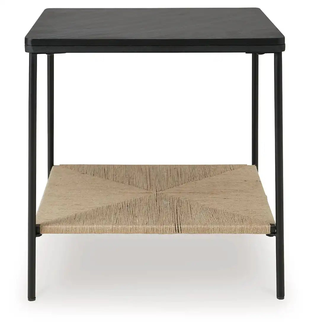 Minrich - Accent Table - Black / Natural - Best Buy Furniture