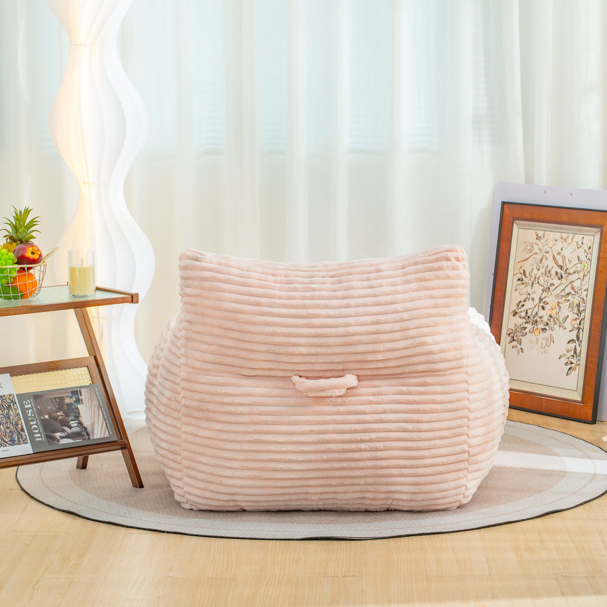 Oversized Comfy Bean Bag Chair for Adults with Armrests