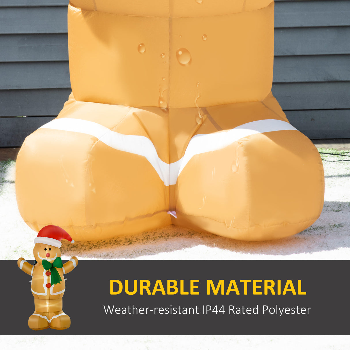 HOMCOM 6ft Christmas Inflatable Gingerbread Man
