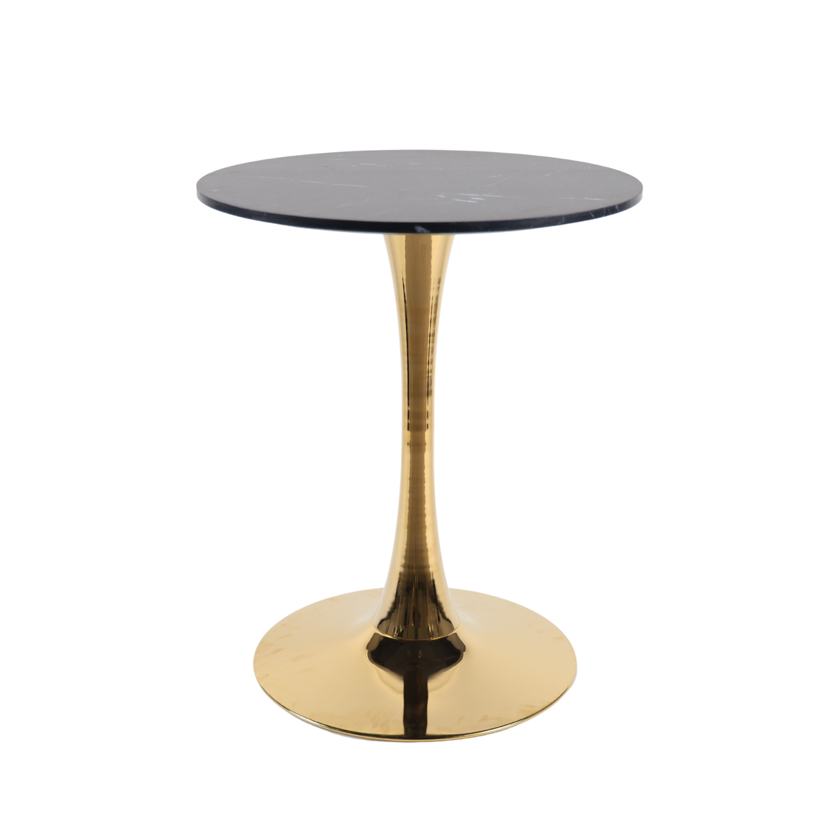 Mid-Century Black Marble Tulip Table