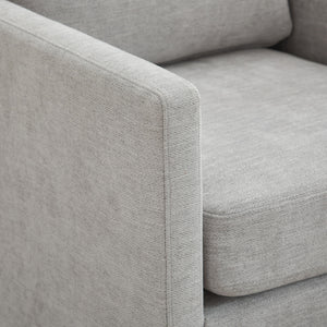 Modern Square Upholstered Swivel Accent Chair With Metal Base