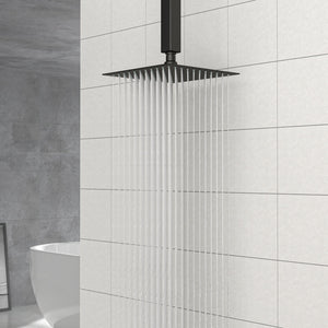 8" Square Rain Shower Head, Ceiling / Wall Mount Stainless Steel Bath Fixture