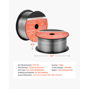 Flux Core MIG Welding Wire, E71T-GS 0.035-inch 2 LBS