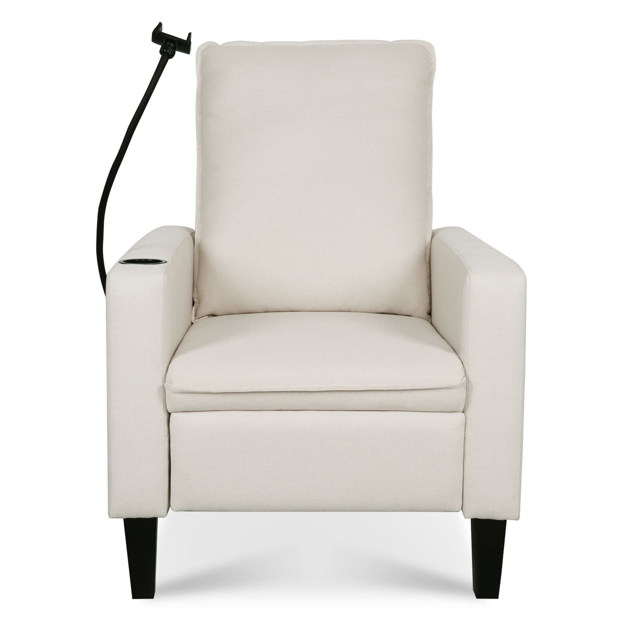 Recliner Chairs For Adults, Adjustable Recliner Sofa With Mobile Phone Holder & Cup Holder, Modern Reclining Chairs Fabric Push Back Recliner Chairs For Living Room, Bedroom