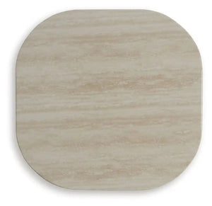 Kimora - Square End Table - Beige / Dark Brown - Best Buy Furniture