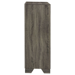 Funston - 4 Drawer Chest Of Drawers With Bar Handles - Brown Oak