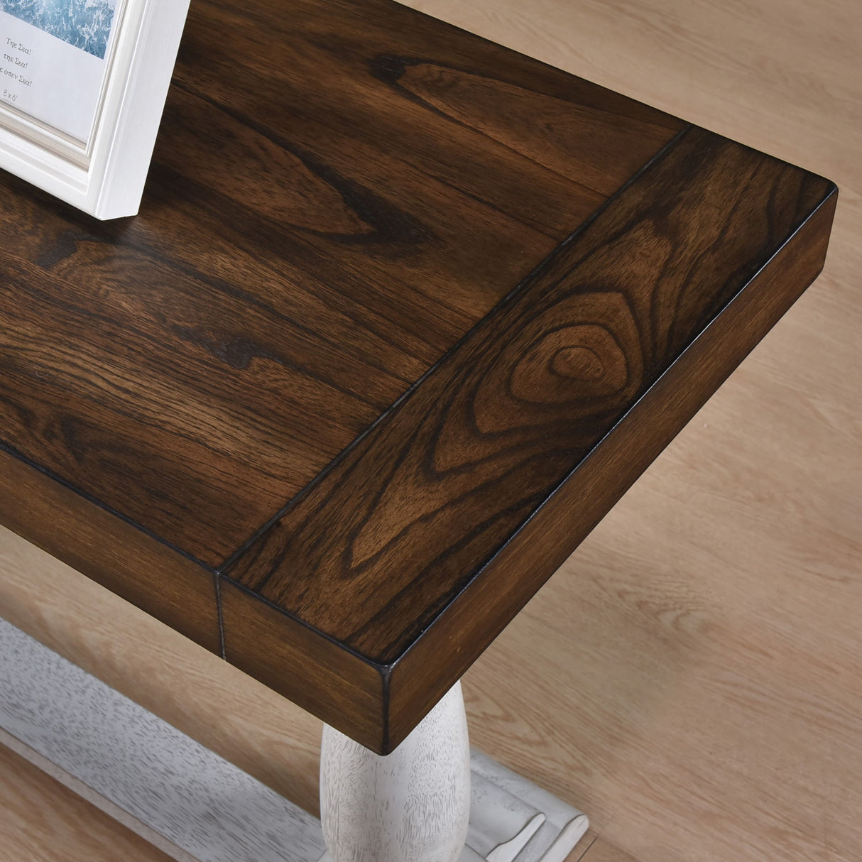 Farmhouse Retro Design Pedestal Sofa Tabe