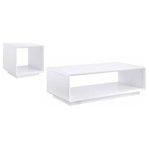 Fletcher - 2 Piece Coffee And End Table Set - Gloss White