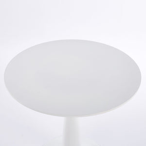 Pedestal Table, Round For Kitchen - White