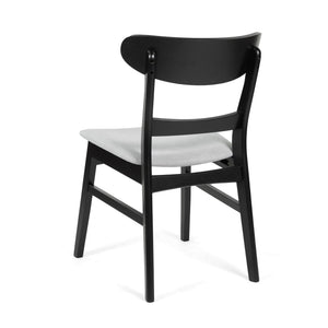 Mid Century Dining Chairs With Cushioned Seats And Wood Frame (Set of 2)