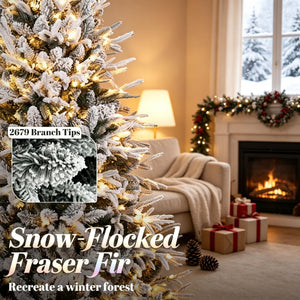Snowy Frosted Artificial Christmas Tree