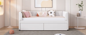 Upholstered Daybed With Ergonomic Design Backrest
