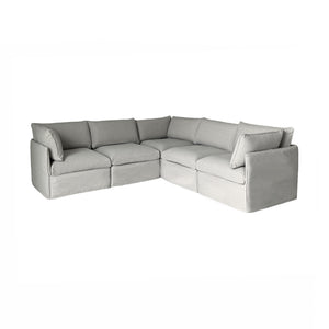Patio L Shaped Sectional, Grey, Deep Seating with Modular Design